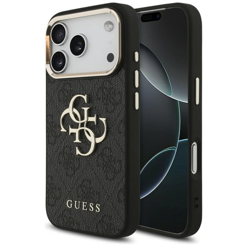 Guess 4G Big 4G Classic Logo Case for iPhone 17 Pro / 18 Pro - Black and Gold