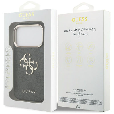 Guess 4G Big 4G Classic Logo Case for iPhone 17 Pro / 18 Pro - Black and Gold