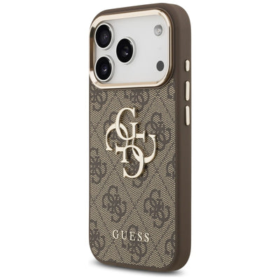 Guess 4G Big 4G Classic Logo Case for iPhone 17 Pro Max / 18 Pro Max - Brown and Gold
