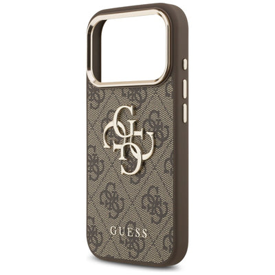 Guess 4G Big 4G Classic Logo Case for iPhone 17 Pro Max / 18 Pro Max - Brown and Gold