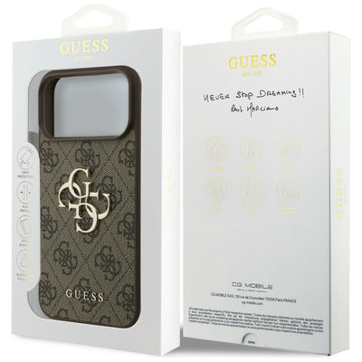 Guess 4G Big Logo Case for iPhone 17 Pro Max / 18 Pro Max - Brown