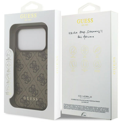 Guess 4G Classic Case for iPhone 17 Pro / 18 Pro - Brown