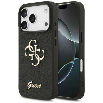 Guess Fixed Glitter Big 4G Case for iPhone 17 Pro / 18 Pro - Black
