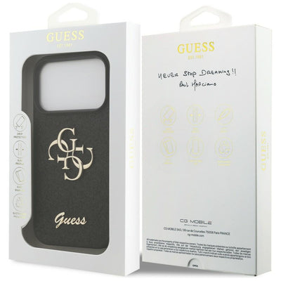 Guess Fixed Glitter Big 4G Case for iPhone 17 Pro / 18 Pro - Black