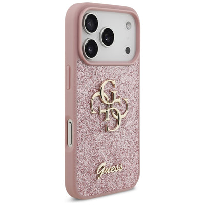 Guess Fixed Glitter Big 4G Case for iPhone 17 Pro / 18 Pro - Pink