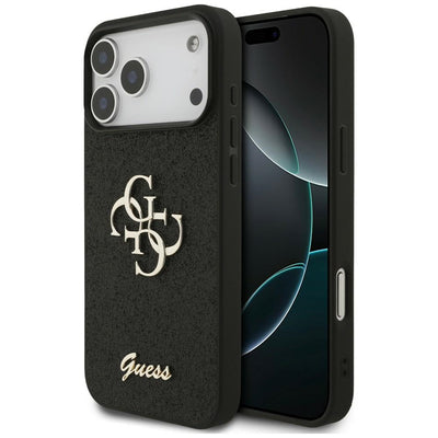 Guess Fixed Glitter Big 4G Case for iPhone 17 Pro Max / 18 Pro Max - Black