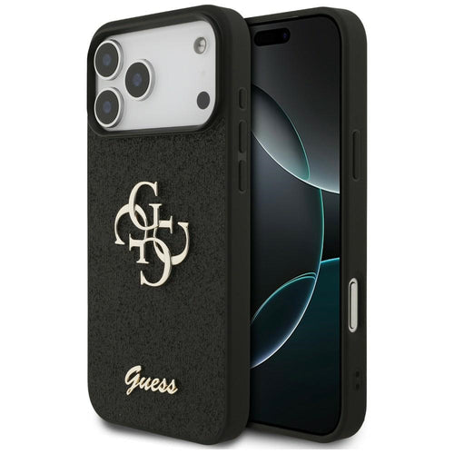 Guess Fixed Glitter Big 4G Case for iPhone 17 Pro Max / 18 Pro Max - Black