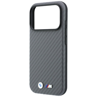 BMW M Carbon Metal Logo MagSafe Case for iPhone 17 Pro / 18 Pro - Gray