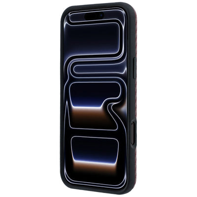 BMW M Carbon Metal Logo MagSafe Case for iPhone 17 Pro Max / 18 Pro Max - Burgundy