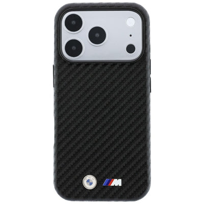 BMW M Carbon Metal Logo MagSafe Case for iPhone 17 Pro Max / 18 Pro Max - Black