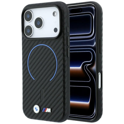 BMW M Carbon Printed Ring MagSafe Case for iPhone 17 Pro Max / 18 Pro Max - Black