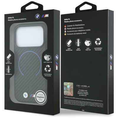 BMW M Carbon Printed Ring MagSafe Case for iPhone 17 Pro Max / 18 Pro Max - Black