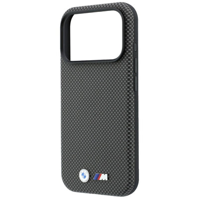 BMW M Quadrille Kevlar Metal Logo MagSafe Case for iPhone 17 Pro / 18 Pro - Gray