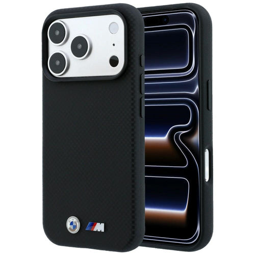 BMW M Quadrille Kevlar Metal Logo MagSafe Case for iPhone 17 Pro Max / 18 Pro Max - Black