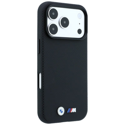 BMW M Quadrille Kevlar Metal Logo MagSafe Case for iPhone 17 Pro Max / 18 Pro Max - Black