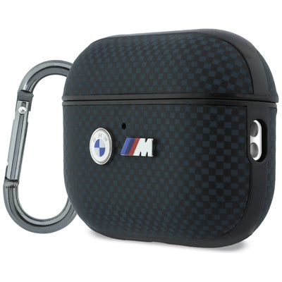 BMW M Quilted Kevlar Metal Logo Case for AirPods Pro 3 - Navy Blue