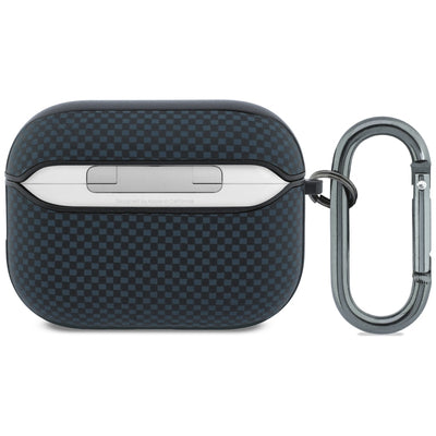 BMW M Quilted Kevlar Metal Logo Case for AirPods Pro 3 - Navy Blue