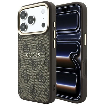 Guess Embossed 4G Classic MagSafe Case for iPhone 17 Pro / 18 Pro - Brown