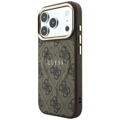 Guess Embossed 4G Classic MagSafe Case for iPhone 17 Pro / 18 Pro - Brown