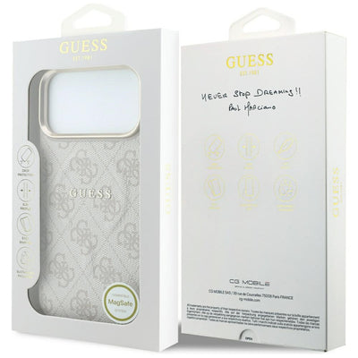 Guess Embossed 4G Classic MagSafe Case for iPhone 17 Pro / 18 Pro - Pink