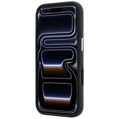 Karl Lagerfeld Grained Allover Logo Metal Elongated MagSafe Case for iPhone 17 Pro Max / 18 Pro Max - Burgundy