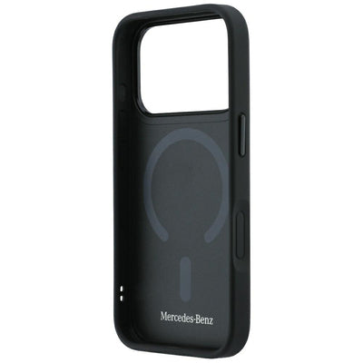 Mercedes Leather Crossed Lines MagSafe Case for iPhone 17 Pro / 18 Pro - Black