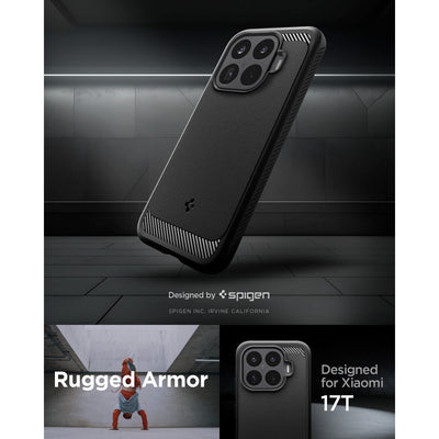 Spigen Rugged Armor Case for Xiaomi 17T - Matte Black