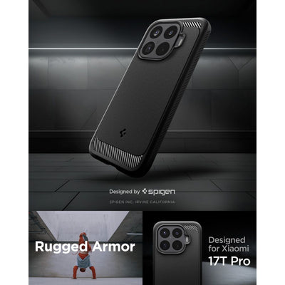 Spigen Rugged Armor case for Xiaomi 17T Pro - matte black