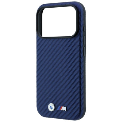 BMW M Carbon Metal Logo MagSafe Case for iPhone 17 Pro / 18 Pro - Navy Blue