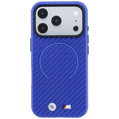 BMW M Carbon Printed Ring MagSafe Case for iPhone 17 Pro / 18 Pro - Blue