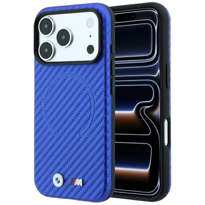BMW M Carbon Printed Ring MagSafe Case for iPhone 17 Pro Max / 18 Pro Max - Blue