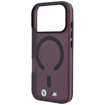 BMW M IML Frosted Metal Logo &amp; Trims MagSafe Case for iPhone 17 Pro / 18 Pro - Burgundy