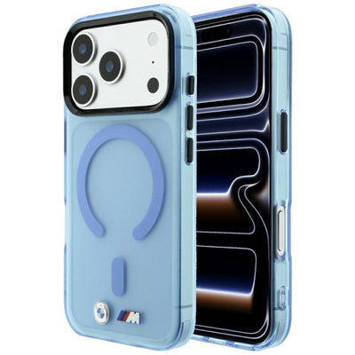 BMW M IML Frosted Metal Logo &amp; Trims MagSafe Case for iPhone 17 Pro / 18 Pro - Blue
