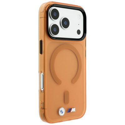 BMW M IML Frosted Metal Logo &amp; Trims MagSafe Case for iPhone 17 Pro / 18 Pro - Orange