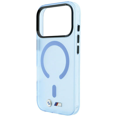 BMW M IML Frosted Metal Logo &amp; Trims MagSafe Case for iPhone 17 Pro Max / 18 Pro Max - Blue