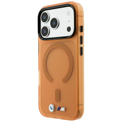 BMW M IML Frosted Metal Logo &amp; Trims MagSafe Case for iPhone 17 Pro Max / 18 Pro Max - Orange