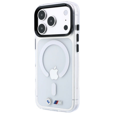 BMW M IML Glossy Metal Logo &amp; Trims MagSafe Case for iPhone 17 Pro / 18 Pro - Transparent