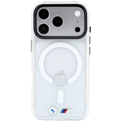 BMW M IML Glossy Metal Logo &amp; Trims MagSafe Case for iPhone 17 Pro / 18 Pro - Transparent