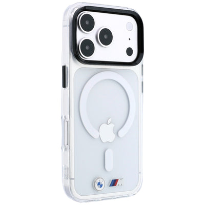 BMW M IML Glossy Metal Logo &amp; Trims MagSafe Case for iPhone 17 Pro / 18 Pro - Transparent