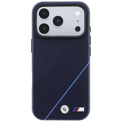BMW M Tire Track Blue Line MagSafe Case for iPhone 17 Pro Max / 18 Pro Max - Navy Blue
