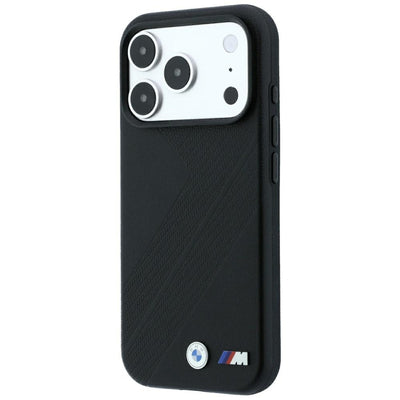 BMW M Tire Track Metal Logo MagSafe Case for iPhone 17 Pro / 18 Pro - Black