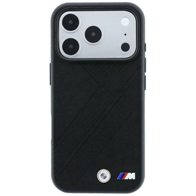 BMW M Tire Track Metal Logo MagSafe Case for iPhone 17 Pro / 18 Pro - Black