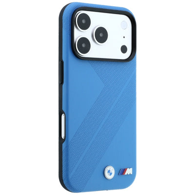 BMW M Tire Track Metal Logo MagSafe Case for iPhone 17 Pro / 18 Pro - Blue