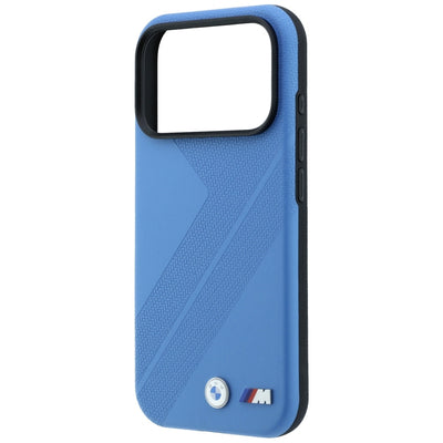 BMW M Tire Track Metal Logo MagSafe Case for iPhone 17 Pro / 18 Pro - Blue