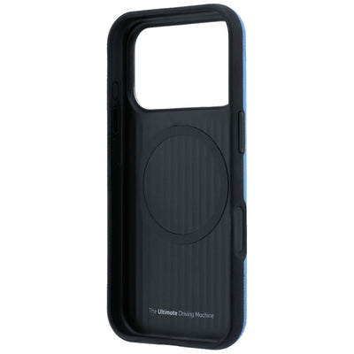 BMW M Tire Track Metal Logo MagSafe Case for iPhone 17 Pro / 18 Pro - Blue