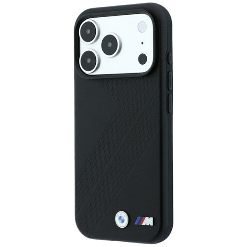 BMW M Tire Track Metal Logo MagSafe Case for iPhone 17 Pro Max / 18 Pro Max - Black
