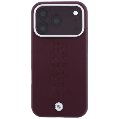 BMW Sign Centered Deboss MagSafe Case for iPhone 17 Pro / 18 Pro - Burgundy