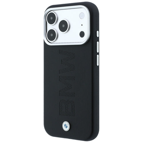BMW Sign Deboss Quilted Metal Logo MagSafe Case for iPhone 18 Pro Max - Dark Gray