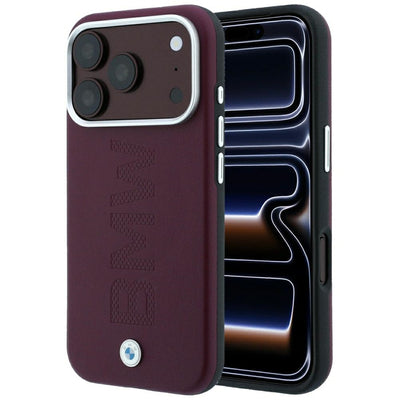 BMW Sign Centered Deboss MagSafe Case for iPhone 17 Pro Max / 18 Pro Max - Burgundy