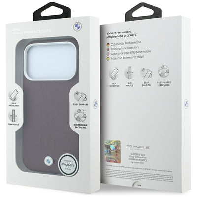 BMW Sign Centered Deboss MagSafe Case for iPhone 17 Pro Max / 18 Pro Max - Burgundy